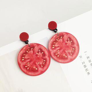 Acrylic Tomato Dangle Earring As Shown In Figure - One Size