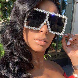 Embellished Square Sunglasses