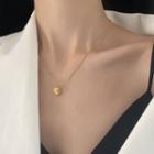 925 Sterling Silver Necklace Xl0460 - Gold - One Size