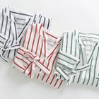 Tie-cuff Striped Cotton Shirt