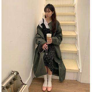 High-neck Nylon Long Parka
