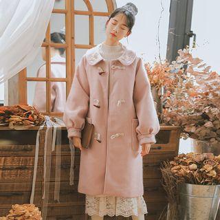 Deer Embroidered Toggle Coat