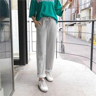Contrast-trim Colored Sweatpants