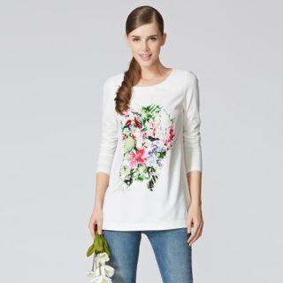Long-sleeve Floral Top