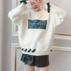Bow-accent Applique Sweater