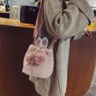 Rabbit Ear Pom Pom Furry Bucket Bag
