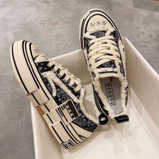 Paisley Print Platform Sneakers