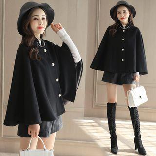 Chain-detail Buttoned Cape