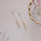 925 Sterling Silver Double Helix Dangle Earring 1 Pair - Gold - One Size