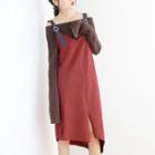 Buckled Asymmetric-hem Jumper Dress