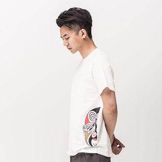 Peking Opera-print Short-sleeved T-shirt