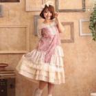 Short-sleeve Layered Lace Dress