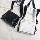 Marble Patterned Crossbody Bag