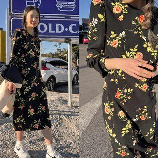 Floral Midi Shift Dress