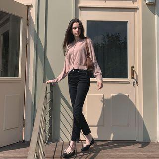 [cle.] Slim-fit Black Jeans