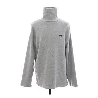 High-neck Lettering-embroidered Fleece Top