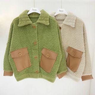 Lapel Panel Leather Jacket