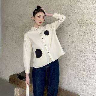 Dotted Shirt Cream Yellow - One Size