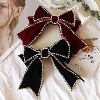 Rhinestone Bow Hair Clip / Brooch
