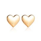 Alloy Heart Earring 01 - 1 Pair - Gold - One Size