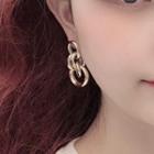 Interlocking Hoop Alloy Dangle Earring 1 Pair - Gold - One Size
