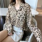 Leopard Print Shirt Leopard - Beige - One Size