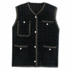 Tweed Vest Black - One Size
