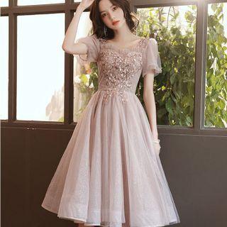 Glitter A-line Party Dress