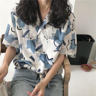 Pattern Short-sleeve Shirt Shirt - One Size