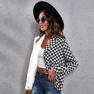 Two-tone One-button Blazer