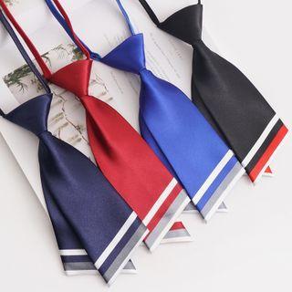Contrast Trim Short Neck Tie