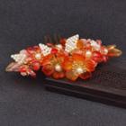 Retro Faux Pearl Alloy Hair Stick M117 - Tangerine - One Size