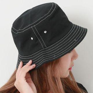 Contrast Stitching Bucket Hat