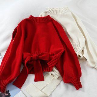 Zip-detail Cropped Sweater