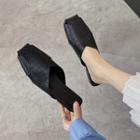 Croc Grain Slide Sandals
