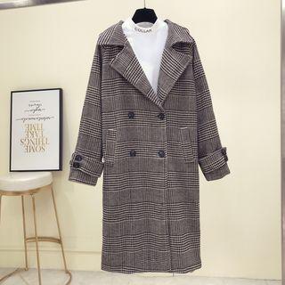 Double Breasted Pattern Long Coat