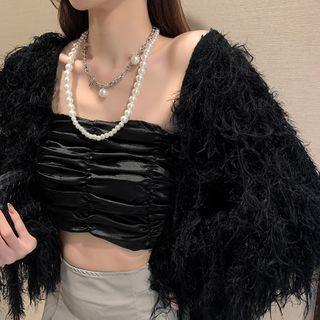 Faux Pearl Layered Alloy Necklace
