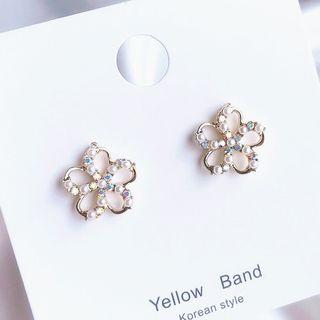Faux Pearl Flower Earring S925 Silver Needle - As Shown In Figure - One Size