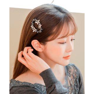 Rhinestone Wreath Hair Barrette