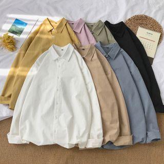 Couple Cotton Long-sleeve Shirt