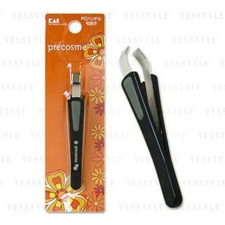 Precosme Flat Head Eyebrow Tweezers Black