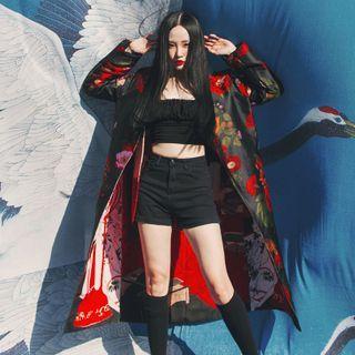 Floral Long Jacket As Shown In Figure - One Size