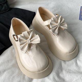 Platform Bow T-strap Mary Janes