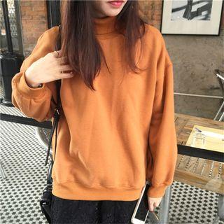 Mock-neck Long-sleeve Sweatshirt