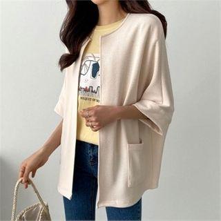 Short-sleeve Open-front Jacket