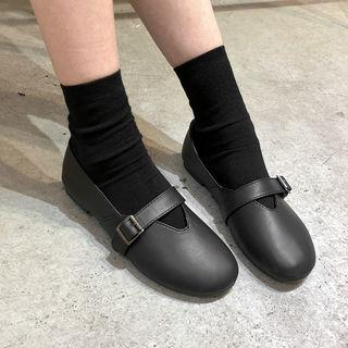 Round-toe Belted Flats