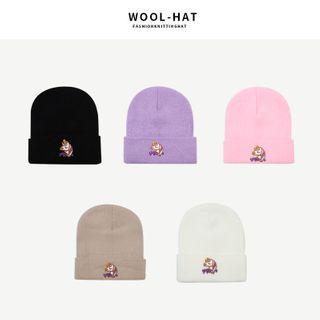 Unicorn Embroidered Knit Beanie