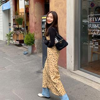 Spaghetti-strap Leopard Maxi Dress