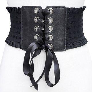 Lace Up Fabric Belt