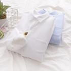 Flower Embroidered Fleece Lined Shirt